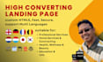 create a HTML landing page with high cta or booking form direct to your links