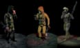 create retro ps1 psx lowpoly character model and loop animation
