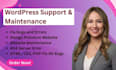 do full website maintenance for wordpress and custom sites