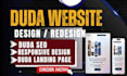 build duda landing page duda website design duda website redesign