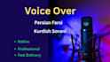 record female persian farsi and kurdish sorani voice over