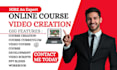 create online course content, interactive slides, lms training videos for school