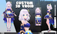 design high quality vtuber, live2d, 3d character rigging, 3d vtuber modelling