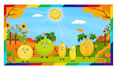 illustrate vector scenes for educational kids videos