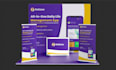 design trade show booth, exhibition stand banners, backdrop, booth graphics