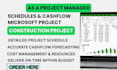 schedules and cashflow microsoft project construction as a project manager
