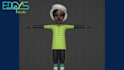 do 3d character modeling, stylized model for game animation