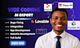 base44 replit ai website mobile app development vibe coding bugs fixing expert