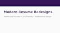 write a healthcare resume