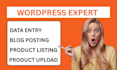 do wordpress data entry blog post woocommerce product listing article upload