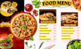 a professional restaurant menu, food menu, or digital menu