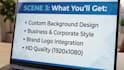 design professional zoom and google meet virtual backgrounds