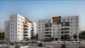 transform 3d apartment complex,facade render,multi story hostel,high rise condos