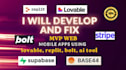 develop mvp lovable replit bolt base44 supabase ai tool
