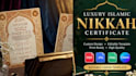 design a luxury editable islamic nikkah wedding certificate