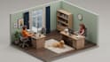 create a 3d isometric animated explainer video isometric diorama