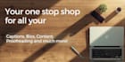 write engaging captions, bios, and short written content