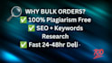write bulk seo articles and blog posts that rank in 24 hours