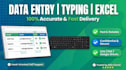 do fast data entry typing work excel and pdf