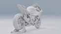create a realistic 3d motorcycle model in blender