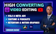 create high converring vsl youtube meta ads video edits