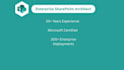architect enterprise sharepoint intranets and dms