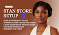 setup stan store, stan store design, digital product upload stan store marketing