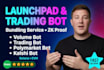 build meme token launchpad trading volume bot polymarket kalshi on solana evm