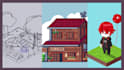 pixel game art icon, isometric pixel art, sprite sheet, pixel animation