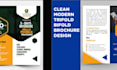 design modern bifold trifold brochure for business