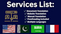 do manual translation in multiple languages accurately