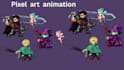 do pixel animation, pixel art character, pixel sprite 2d pixel art, top down