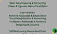 do excel data cleaning and formatting