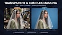 do hair masking complex background removal for model and portrait photo