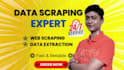 do data scraping, web scraping, data extraction and web research