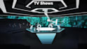 design TV studio, broadcast set and news studio in 3d