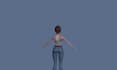 create a stylized game ready 3d character model with clean topology in blender