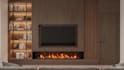 design a technical 3d media wall render