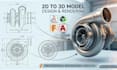 2d to 3d model design and rendering on solidworks, creo, fusion 360 or autocad