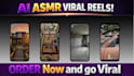 create viral ai asmr reels, satisfying shorts for tiktok, instagram and youtube