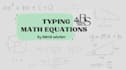do math equation typing in microsoft word and latex