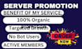 do discord promotion, server promotion, fivem, rust, dayz, discord growth