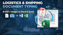 do logistics data entry, PDF to excel