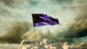 create waving flag with logo animation