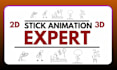 create a stick figure and 2d stickman animation video for your youtube