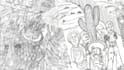 create unique line art coloring book for kids and adult