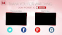 do professional youtube outro video or end screen video