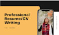 provide professional resume and CV writing services