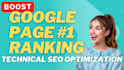 provide technical seo optimization 1st page google ranking