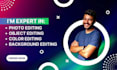 do custom photoshop editing, object editing, infographic design